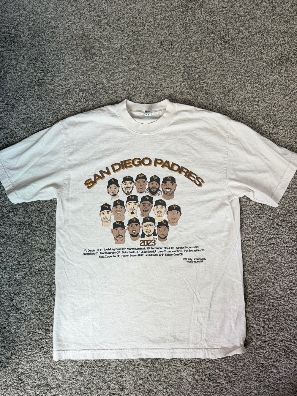 San Diego Padres 2023 White Team Graphic Tee
